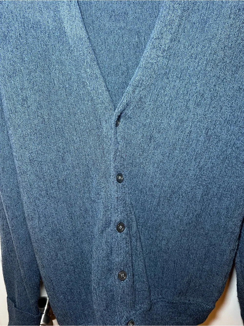 Cypress Links Vintage Classic Men's Blue Button-Front Cardigan Sweater Comfy